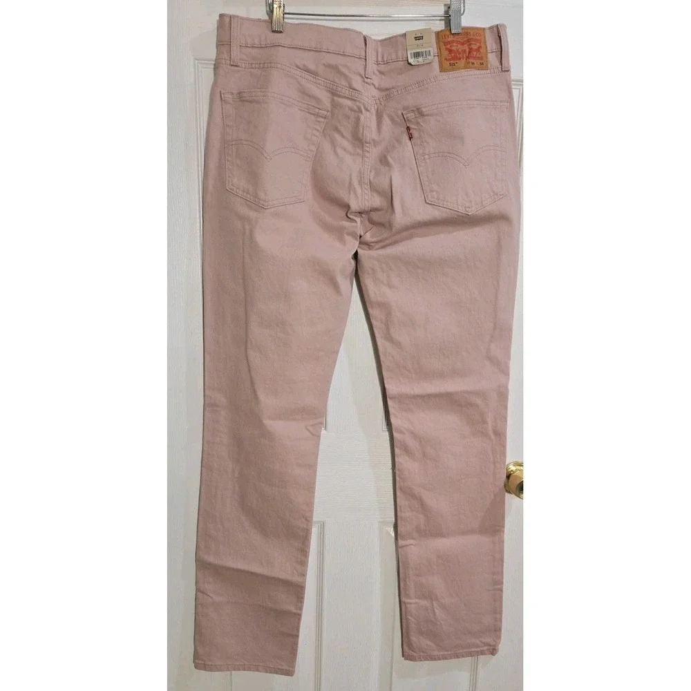 Levi's 511 Slim Mens Jeans 36x34 Pink Levi's Ease Sits Below Waist NEW